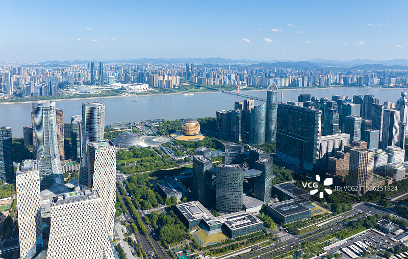 杭州钱江新城CBD城市景观图片素材