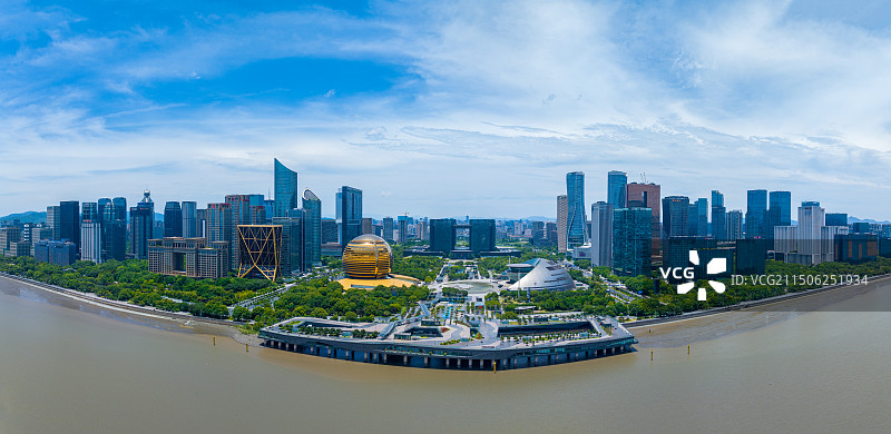 杭州CBD城市全景图片素材