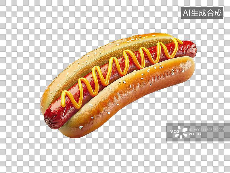 【AI数字艺术】卡通食物 热狗 3D免扣图片素材