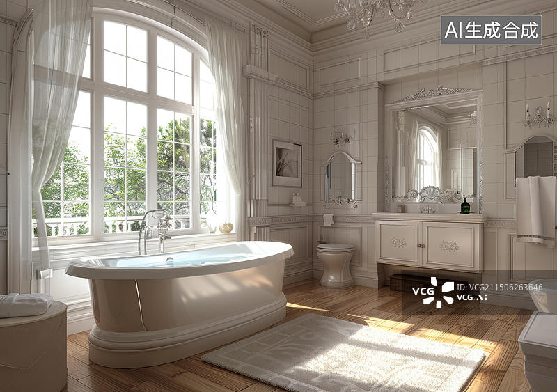 【AI数字艺术】卫浴效果图图片素材