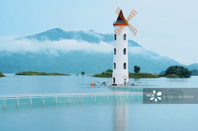 杭州千岛湖乐水小镇.文渊狮城景区图片素材