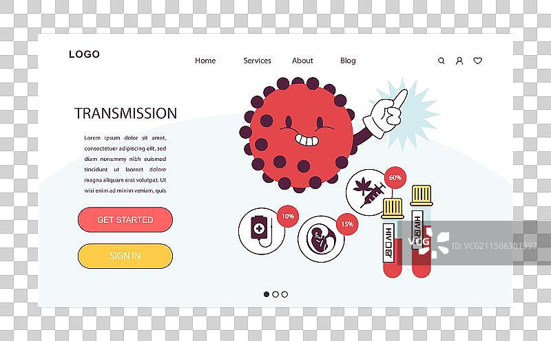 世界艾滋病日网络banner或着陆页图片素材