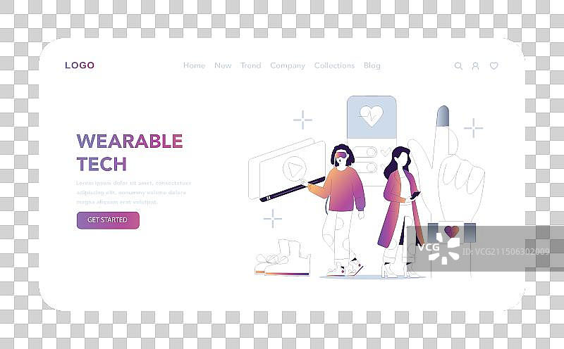 可穿戴技术概念图片素材