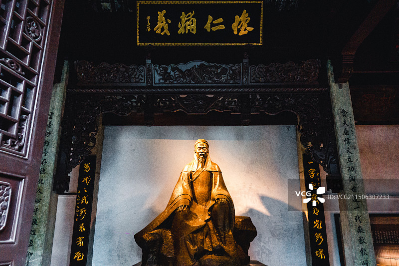 桐庐富春江小三峡、严子陵钓鱼台风光图片素材