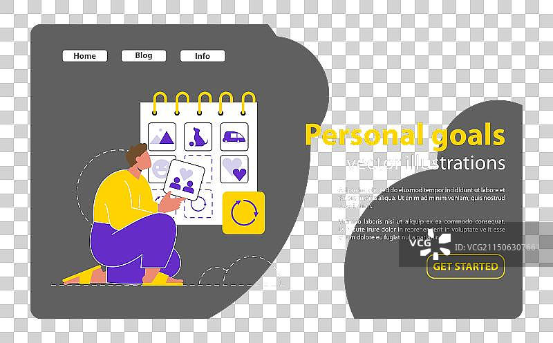 克服错失恐惧症扁平化设计图片素材