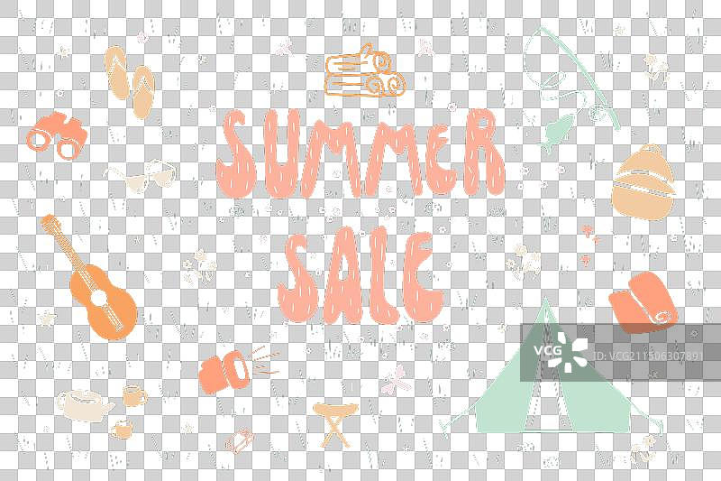 夏季促销图案图片素材