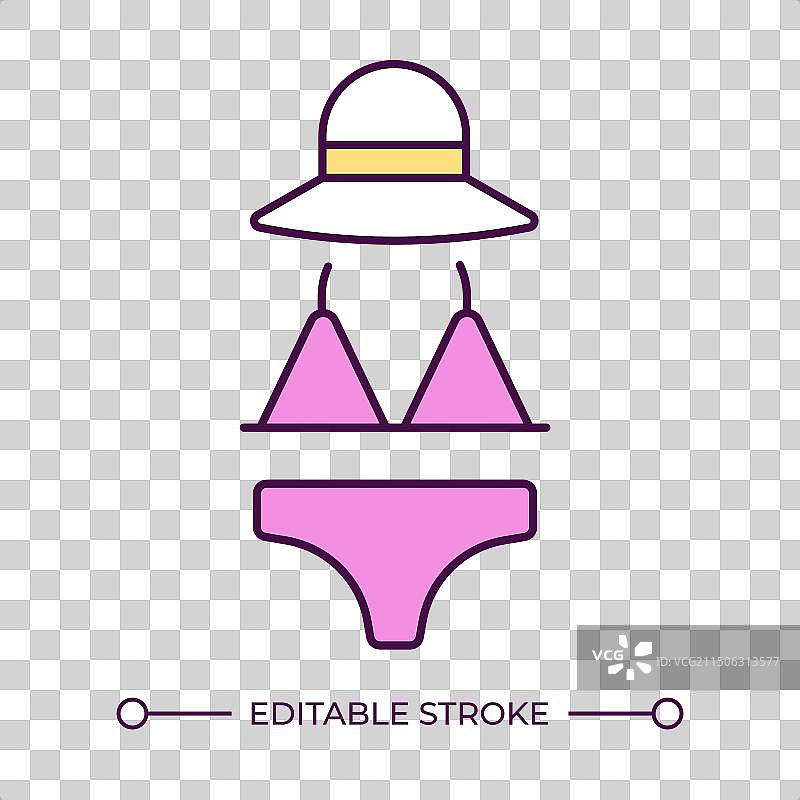 夏季泳装RGB颜色图标图片素材