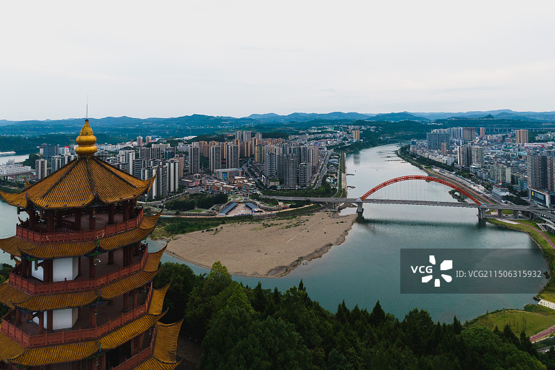 广元苍溪红军渡·西武当山景区图片素材