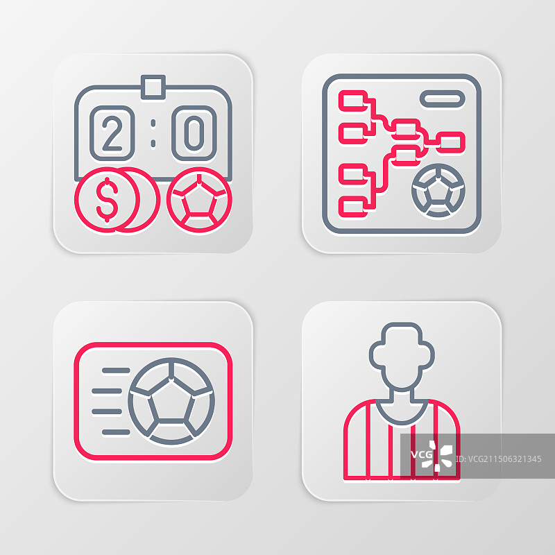 线条足球或足球裁判图片素材