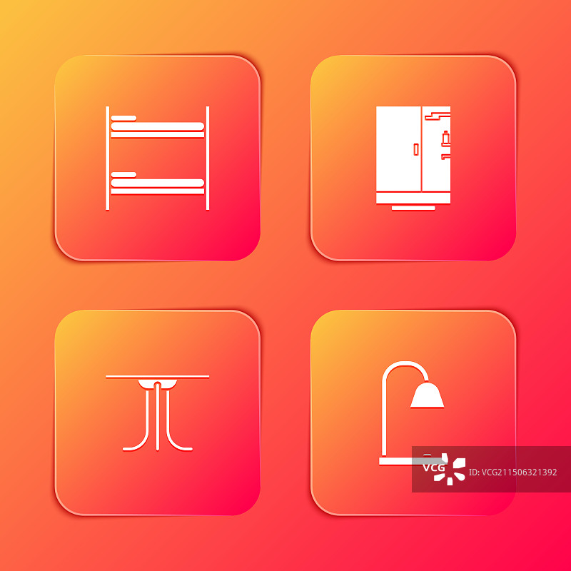 双层床淋浴舱圆桌和桌子图片素材