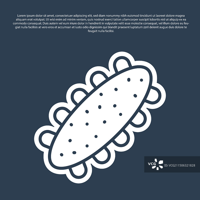 蓝色线条海参图标，蓝色背景图片素材