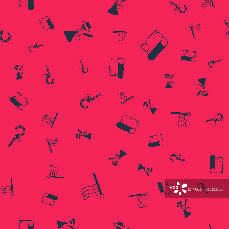 埃及国旗、水烟、节杖和纸莎草卷轴图片素材