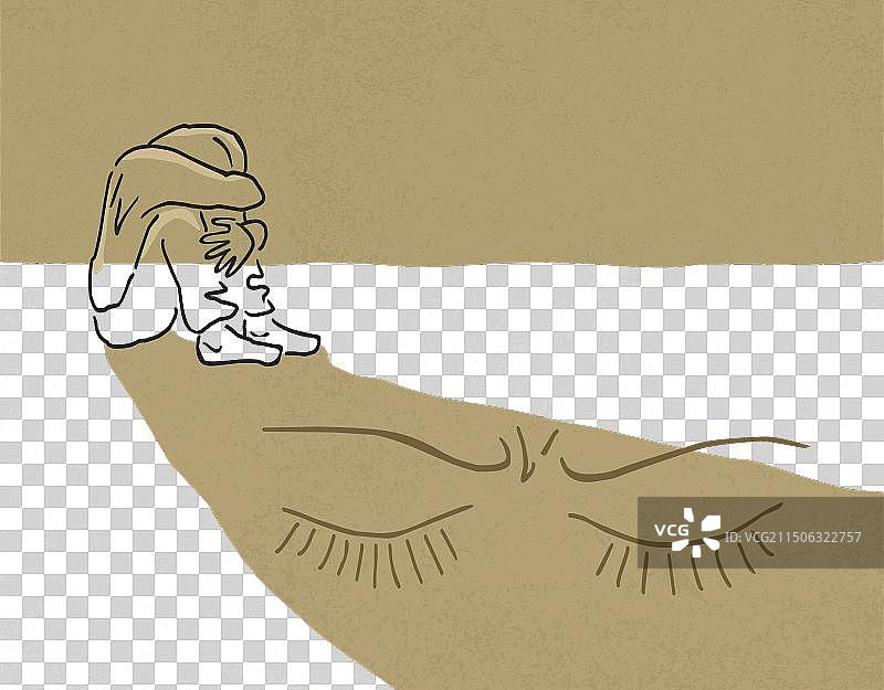 心理学中的自卑情结精神障碍图片素材