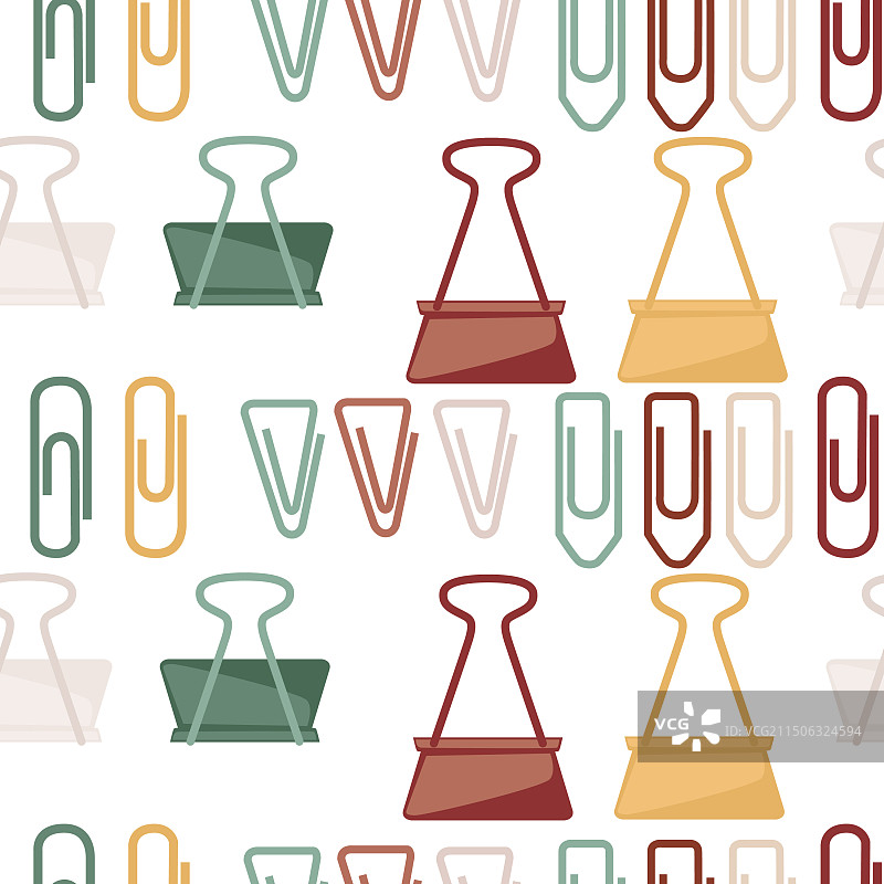 带回形针的无缝图案图片素材