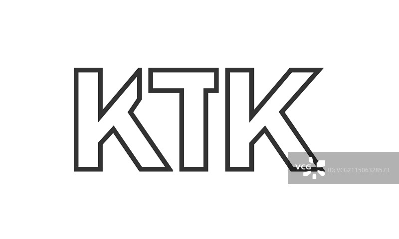 具有现代感的ktk字母标志设计模板图片素材