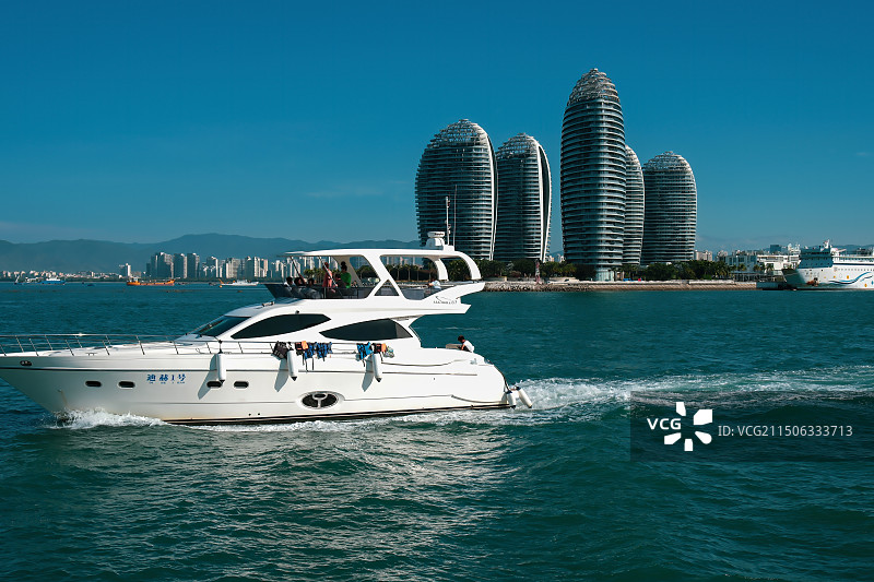 三亚游船码头风光图片素材