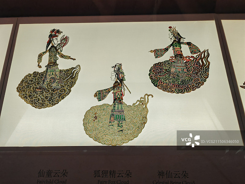 2024年6月辽宁省大连市，大连博物馆，皮影戏，皮影，国宝，文化，传统，展馆，展厅，陈列，学习，教育图片素材