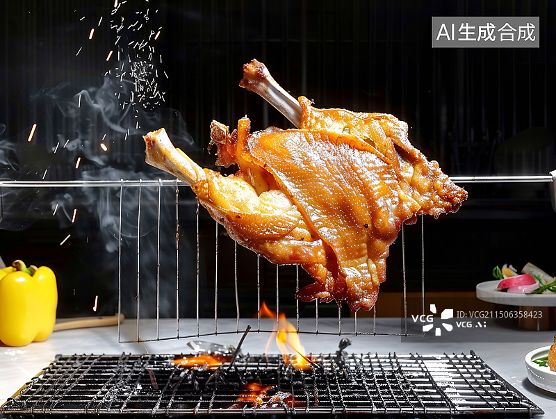 【AI数字艺术】民族美食烤羊肉图片素材