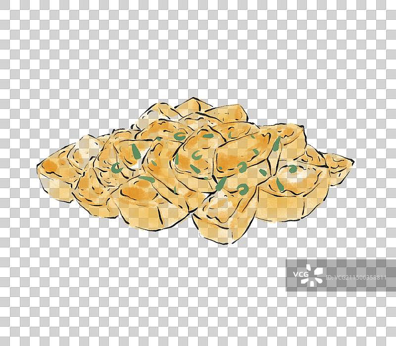 水墨风河北美食插画元素-总督豆腐图片素材