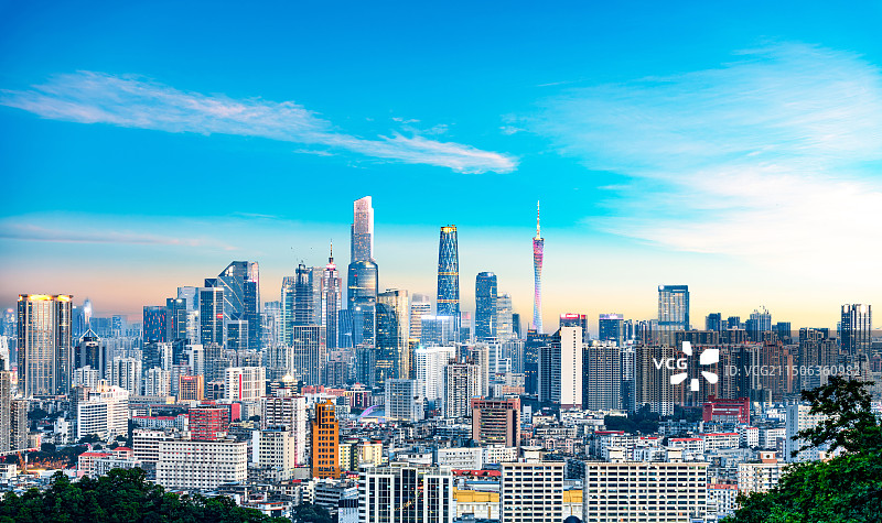 广州城市天际线建筑都市风景图片素材