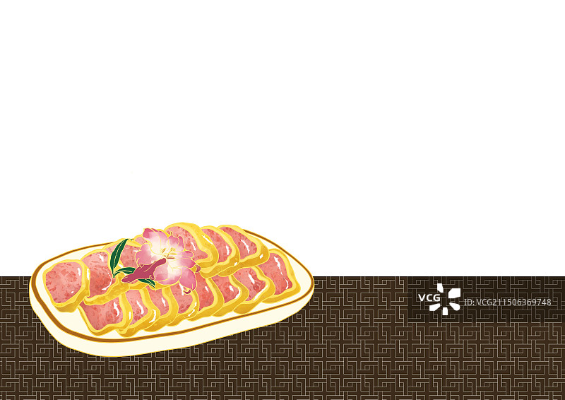 河南省特色美食小吃插画卷尖.图片素材