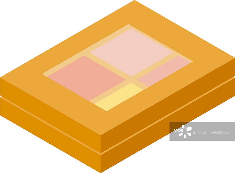 有各种颜色的封闭眼影盘图片素材