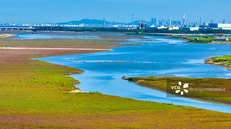 青岛洋河入海口图片素材