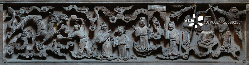 清代木雕（古戏天开榜）图片素材