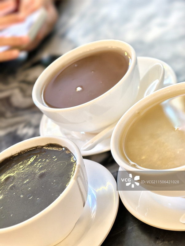 广东糖水芝麻糊红豆沙绿豆沙图片素材