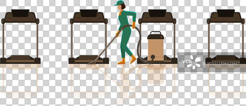 清洁女佣工作创意图片素材