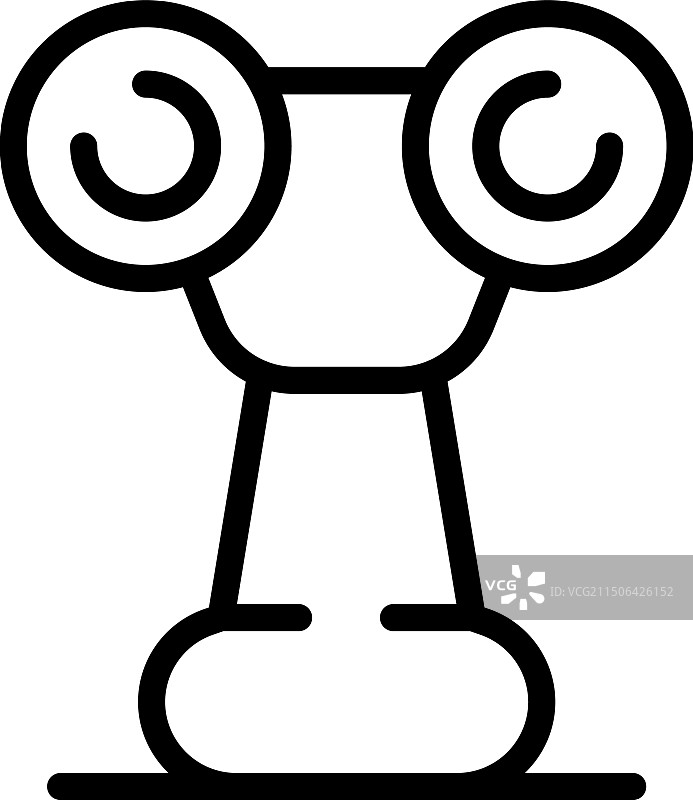 代表观察和搜索的双筒望远镜图标图片素材