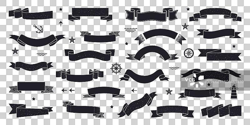 古董banner复古手绘装饰套装图片素材