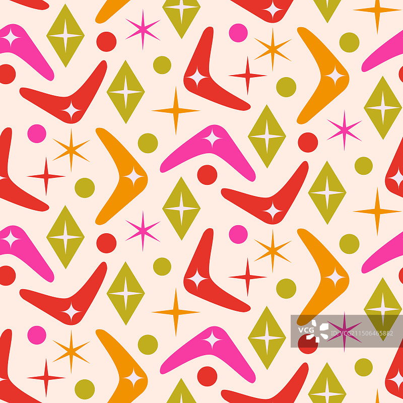 现代回旋镖无缝图案图片素材