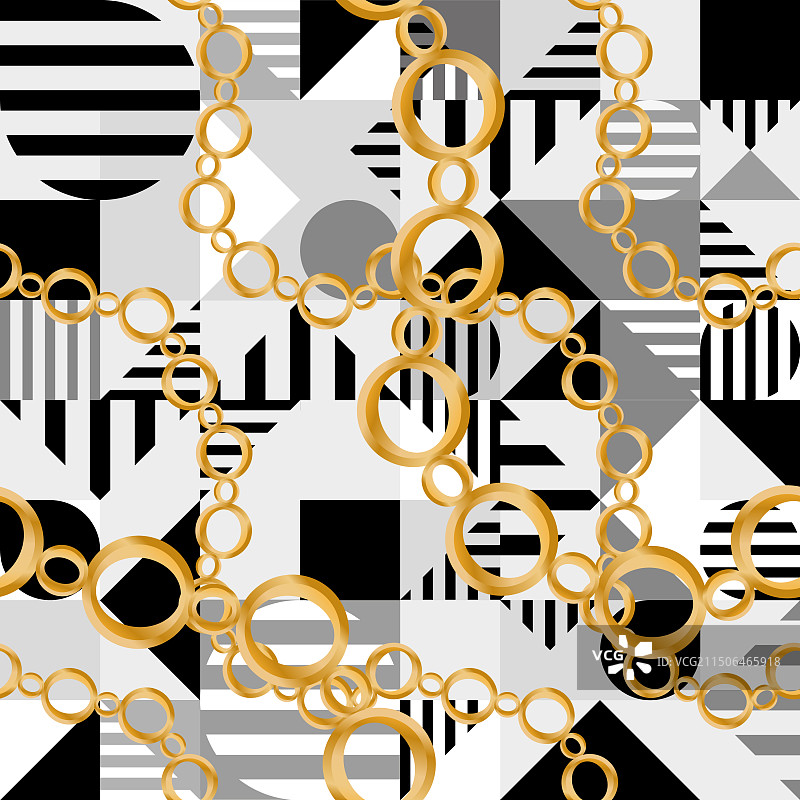 珍贵黄金装饰无缝图案图片素材