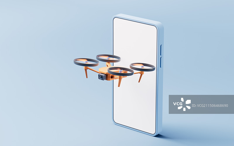 无人机科技概念三维渲染图片素材