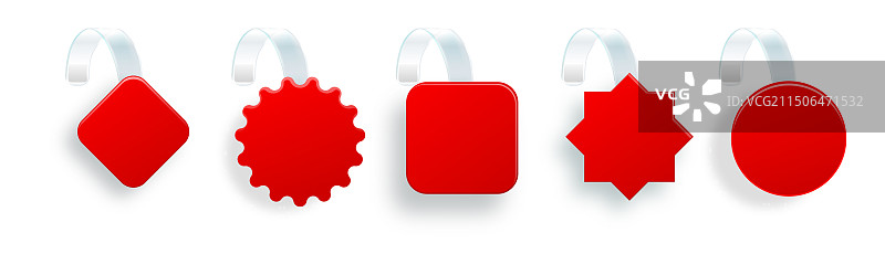 超市货架红色圆形促销标签图片素材