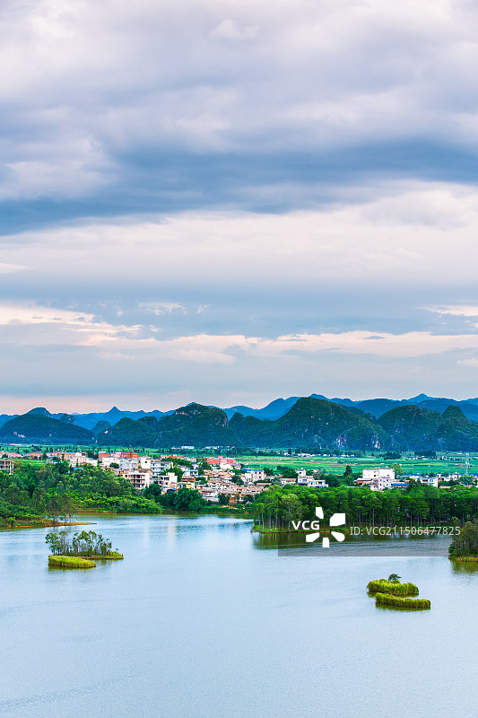 中国云南省文山州丘北县普者黑景区乐水洞附近风光图片素材