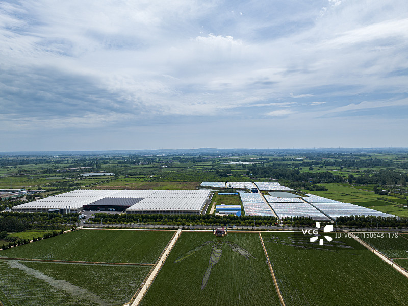 航拍安徽省滁州市凤阳县小岗村风光图片素材