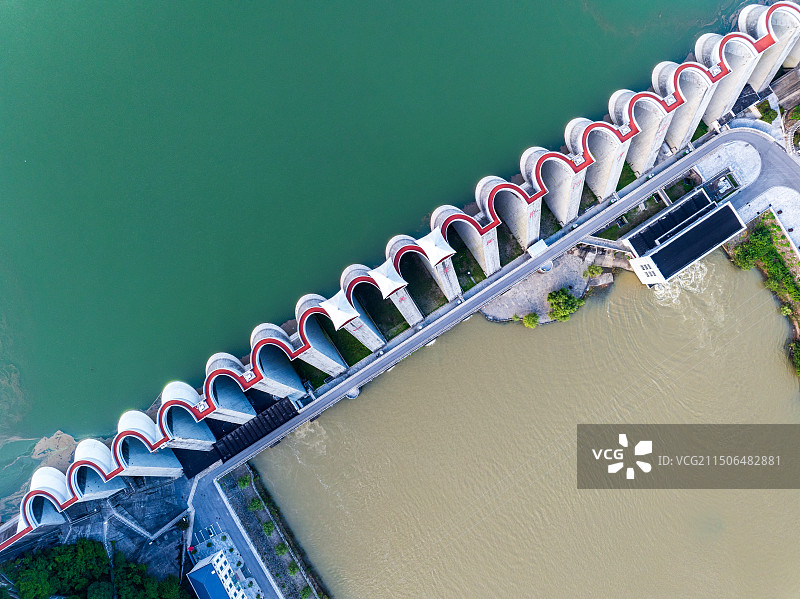 佛子岭水库大坝，安徽六安霍山图片素材
