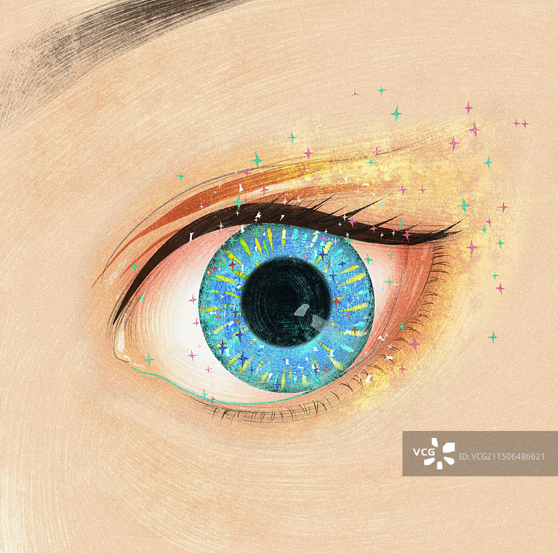 一只睁大的眼睛图片素材