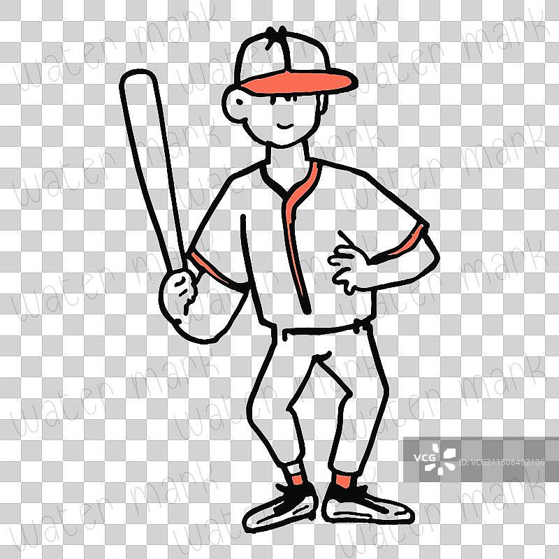 手绘卡通风格运动主题图案图片素材