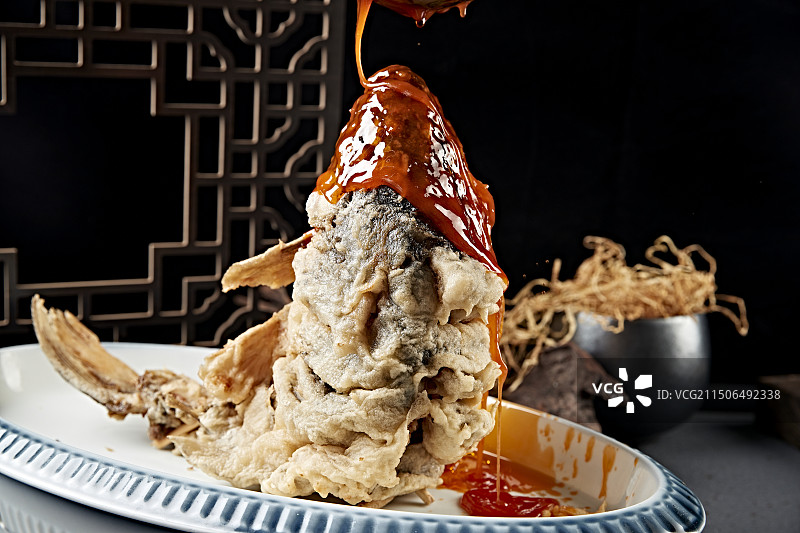 糖醋茄汁干炸大鲤鱼图片素材