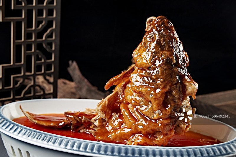 糖醋茄汁干炸大鲤鱼图片素材