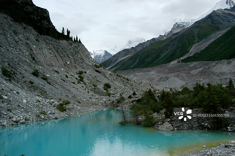 冰川湖图片素材