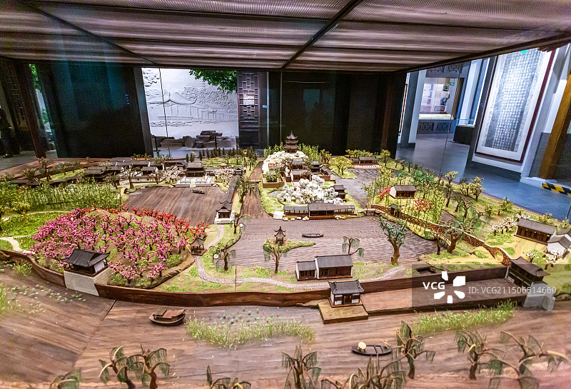 明代吴亮止园立雕复原模型  北京中国园林博物馆图片素材