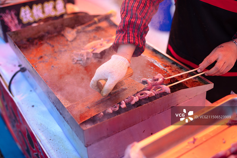 美食铁板鱿鱼图片素材