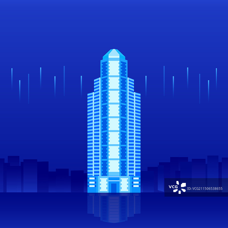 澳门中国银行大厦矢量插画，科技经济宣传广告推广图片素材
