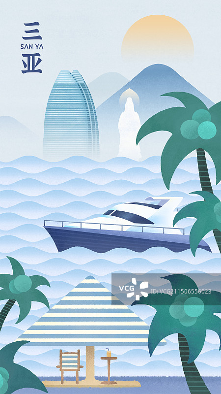 海边度假之游艇出海图片素材