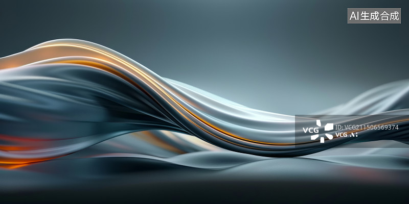 【AI数字艺术】抽象的未来科技主题背景图片素材