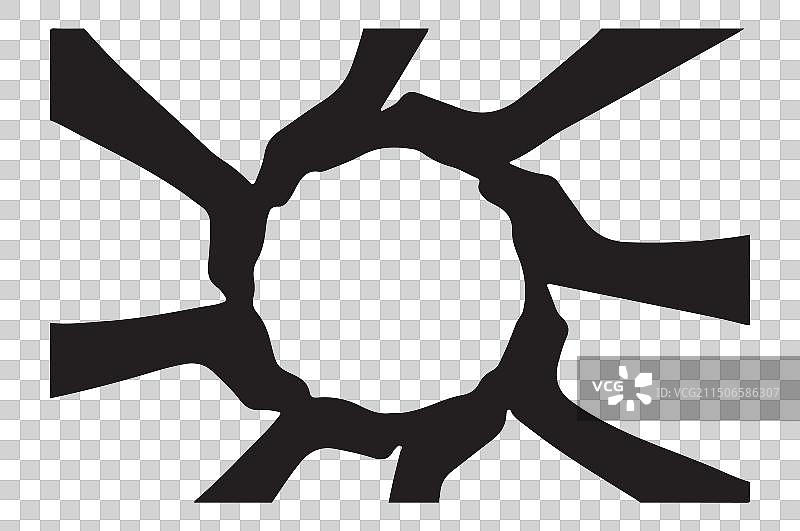 形成象征性圆圈的多民族人手图片素材